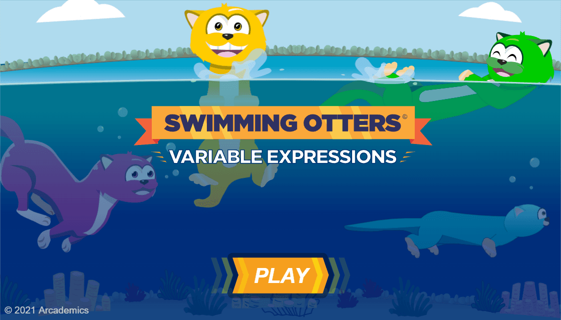 Swimming Otters