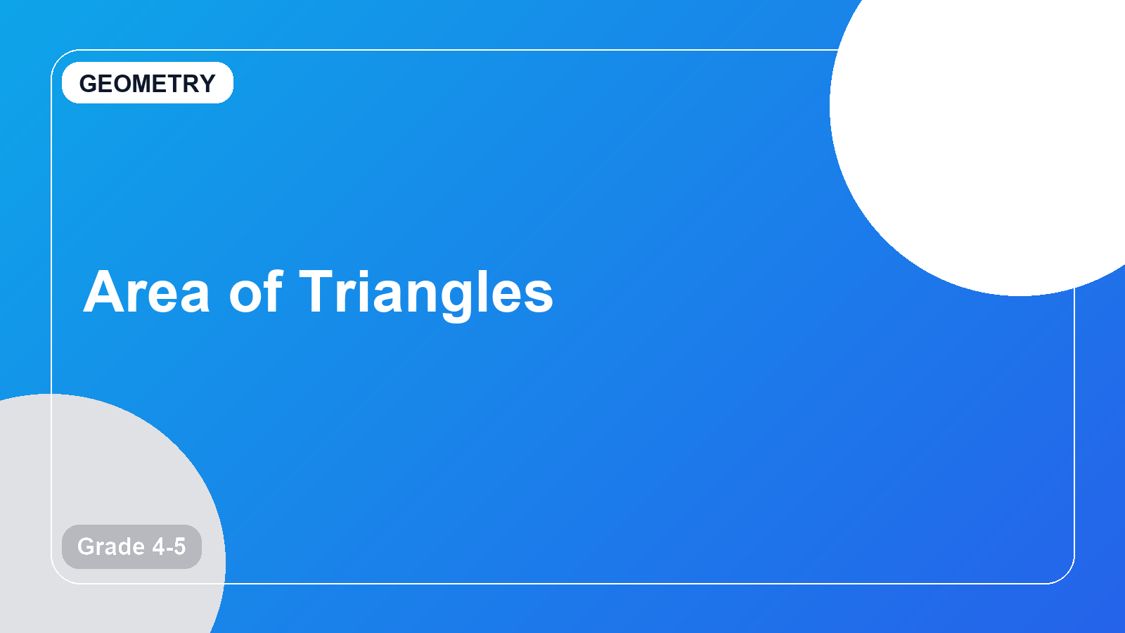 Area of Triangles