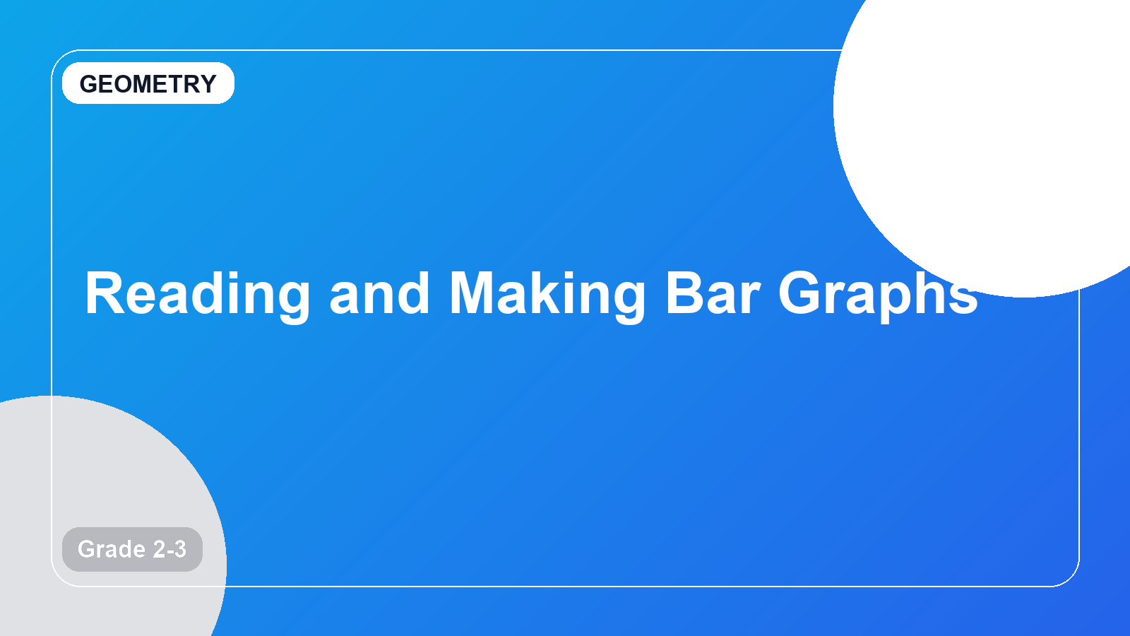 Reading and Making Bar Graphs